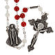 Ghirelli rosary, Agate and mother of pearl Sacred Heart and Merc s1