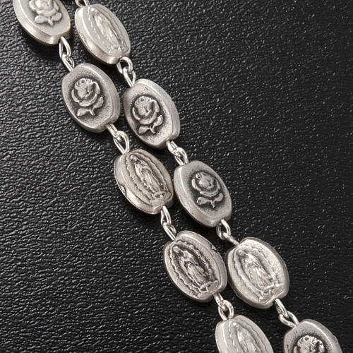 Ghirelli silver rosary, Our Lady of Guadalupe 6x8mm 4