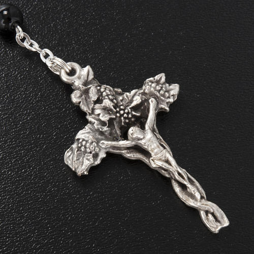 Rosenkranz Ghirelli Bohemia-Glas schwarz Kommunion 6 mm 3