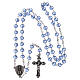 Ghirelli rosary, light blue glass, Fatima 6mm s4
