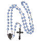 Rosario Ghirelli vetro tondo azzurro 6 mm Fatima s4