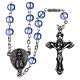 Ghirelli rosary, light blue glass, Fatima 6mm s1