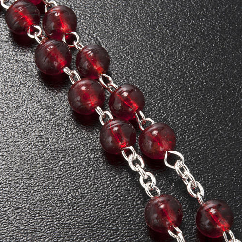 Rosario Ghirelli S. Teresa Lisieux vetro rosso 5
