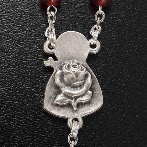 Rosario Ghirelli S. Teresa Lisieux vetro rosso 6