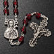 Ghirelli rosary Saint Thérèse of Lisieux red glass s2