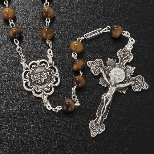 Ghirelli rosary in tiger's eye 6mm 2