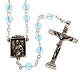 Ghirelli rosary in light blue glass Our Lady of Medjugorje 6mm s1
