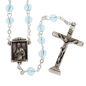 Rosari Ghirelli Collection: Rosario Ghirelli Medjugorje vetro azzurro 6 mm