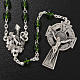 Ghirelli rosary, green glass, St. Patrick 6mm s2