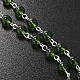 Ghirelli rosary, green glass, St. Patrick 6mm s6