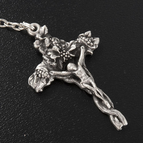 Ghirelli rosary, semi-crystal First Communion, 5mm 3