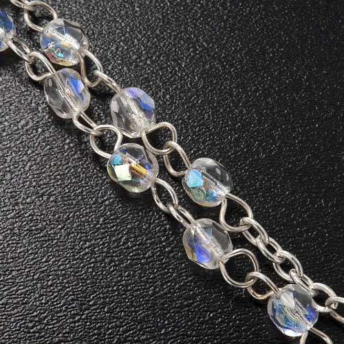 Ghirelli rosary, semi-crystal First Communion, 5mm 6