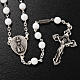 Ghirelli rosary, white round glass beads, Fatima s2