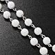 Ghirelli rosary, white round glass beads, Fatima s4