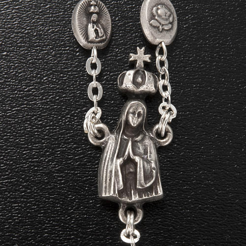 Ghirelli brass rosary, Our Lady of Fatima 6x8mm 4