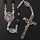 Ghirelli rosary, St. Joseph black glass 4x6mm s2