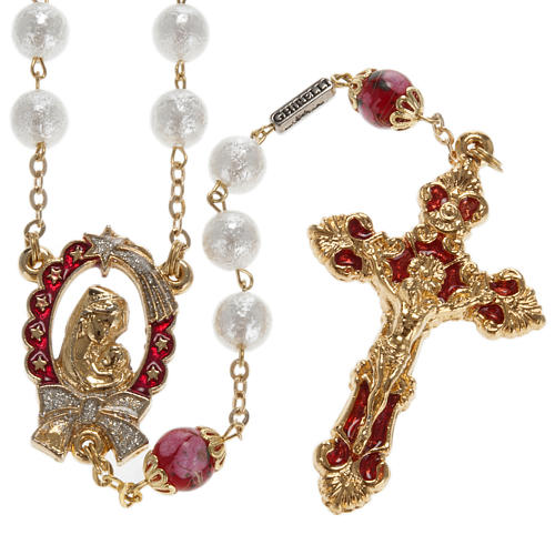 Ghirelli rosary beads in Bohemia opaque crystal 8 cm 1