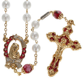 Ghirelli rosary beads in Bohemia opaque crystal 8 cm