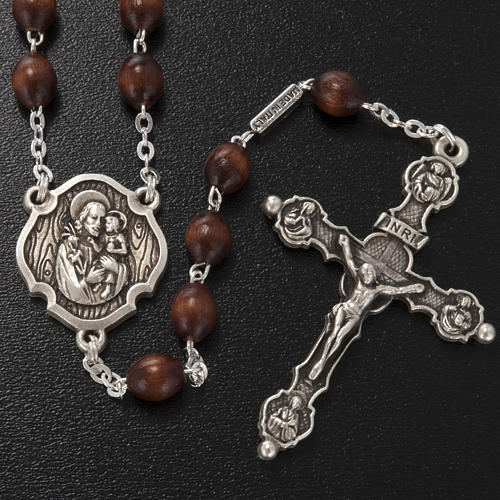Ghirelli rosary, St. Joseph with baby 6x8mm 2