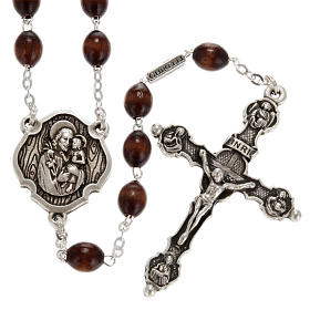 Ghirelli rosary, St. Joseph with baby 6x8mm