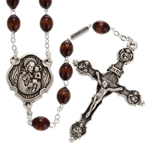 Ghirelli rosary, St. Joseph with baby 6x8mm 1