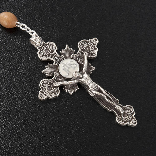 Ghirelli rosary, olive wood Marian symbol 5x7mm 3