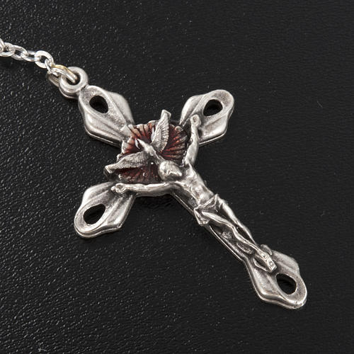 Różaniec Ghirelli szkło Bohemia Chrzest 6 mm 3