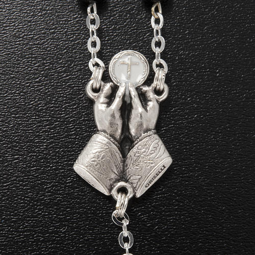 Różaniec Ghirelli szkło Bohemia Chrzest 6 mm 4