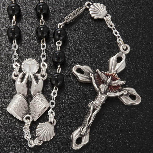 Terço Ghirelli vidro Boémia Batismo 6 mm 2