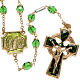 Ghirelli rosary, Knock, in green semi-crystal 7mm s1