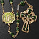Ghirelli rosary, Knock, in green semi-crystal 7mm s2