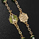 Ghirelli rosary, Knock, in green semi-crystal 7mm s6