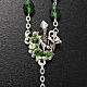 Ghirelli rosary, Saint Patrick green glass 7mm s4