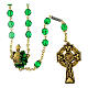 Chapelet Ghirelli bois St Patrick verre vert 7mm s2