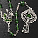 Ghirelli rosary, Saint Patrick green glass 7mm s2