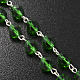 Ghirelli rosary, Saint Patrick green glass 7mm s6