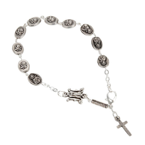 Bracelet dizainier Ghirelli laiton St. Thérèse rose 1