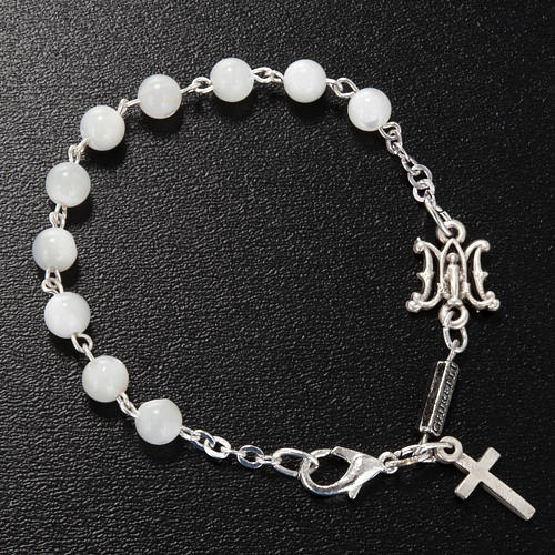 Ghirelli bracelet, one decade rosary Marian mother of pearl 6mm 2