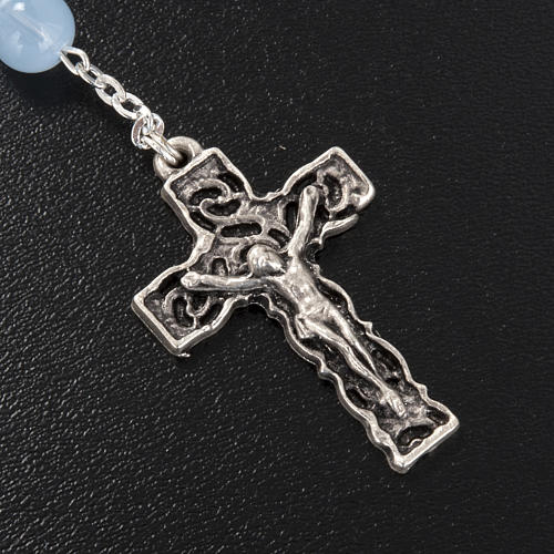 Ghirelli single-decade rosary, glass with Our Lady and baby 8mm 2