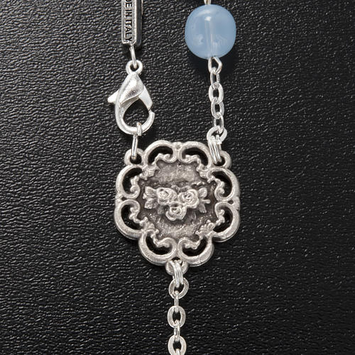 Ghirelli single-decade rosary, glass with Our Lady and baby 8mm 3