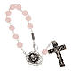 Ghirelli single-decade rosary, pink glass with Our Lady and baby s1