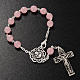 Ghirelli single-decade rosary, pink glass with Our Lady and baby s2