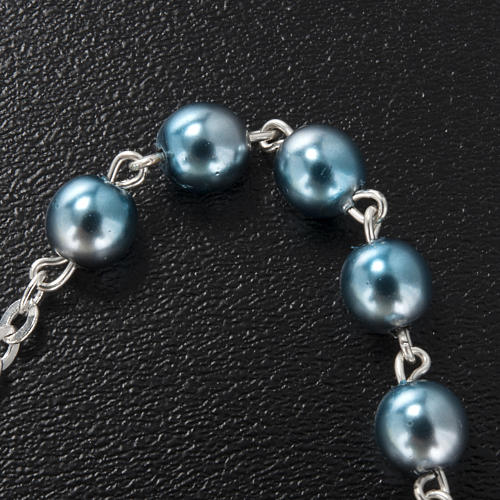 Pulseira dezena Ghirelli vidro Boémia azul mariano 5