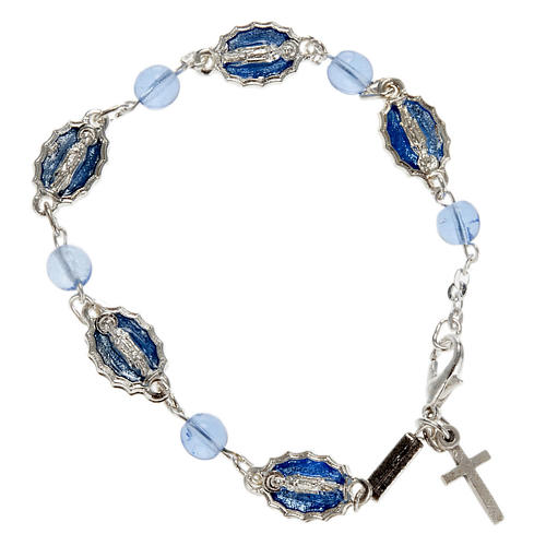 Bracelet dizainier Ghirelli Lourdes verre bleu 1