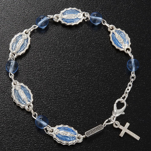 Bracelet dizainier Ghirelli Lourdes verre bleu 2