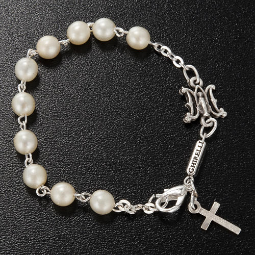 Ghirelli prayer bracelet Bohemia white glass 2