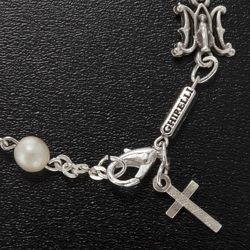 Bracciale preghiera Ghirelli vetro Bohemia bianco 3