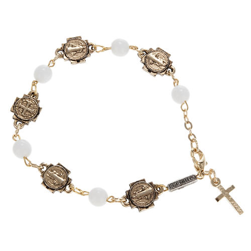 Ghirelli prayer bracelet Saint Benedict, glass 1