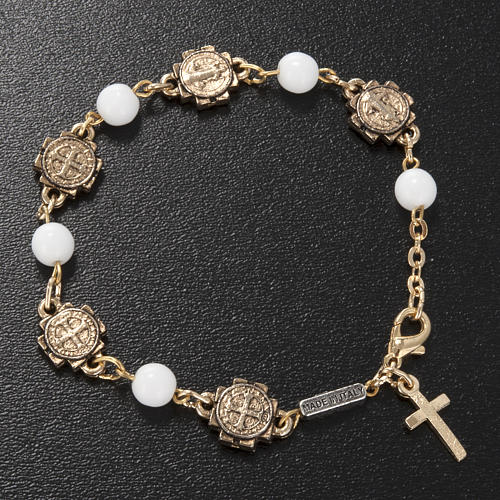 Ghirelli prayer bracelet Saint Benedict, glass 2