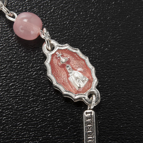 Ghirelli bracelet, Our Lady of Fatima, pink glass 3